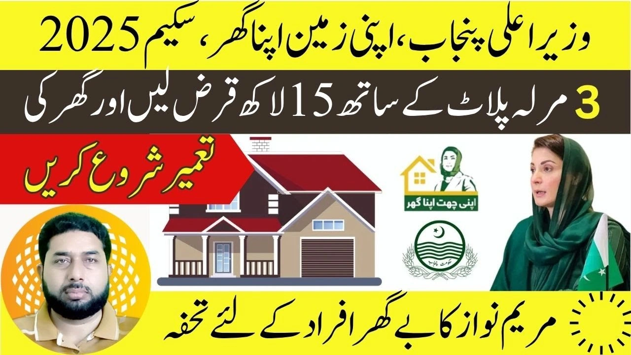 Apply Now Free 3 Marla Plot & Rs. 15 Lakh Home Loan in AZAG + ACAG Scheme 2025