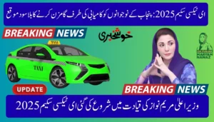 E-Taxi Scheme 2025: Interest-Free Opportunity for Punjab’s Youth to Drive Towards Success